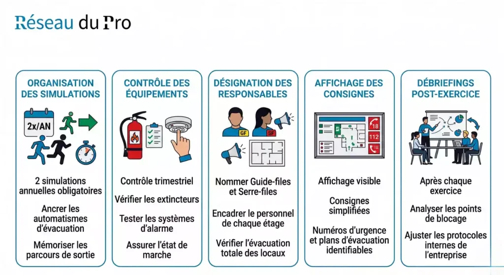 que faire en cas incendie entreprise